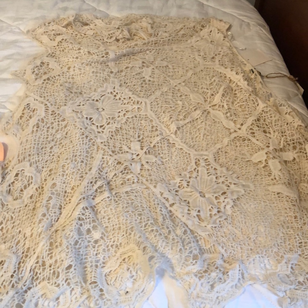 Cream Lace Cover Up